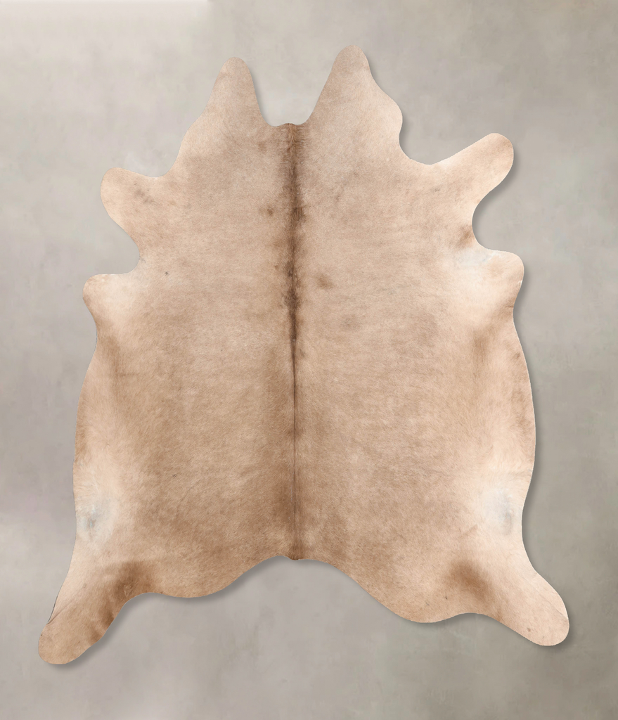 Champagne X-Large Brazilian Cowhide Rug 6'9"H x 6'5"W #B6655 by Hudson Hides