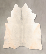 Grey with Beige X-Large Brazilian Cowhide Rug 7'1"H x 6'2"W #B6662 by Hudson Hides