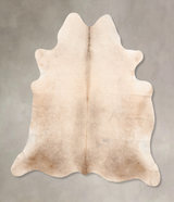 Champagne X-Large Brazilian Cowhide Rug 7'0"H x 6'7"W #B6698 by Hudson Hides