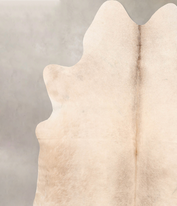 Champagne X-Large Brazilian Cowhide Rug 7'0"H x 6'7"W #B6698 by Hudson Hides