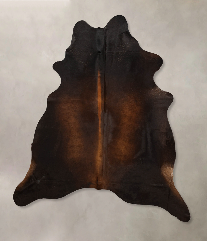 Chocolate X-Large Brazilian Cowhide Rug 7'8"H x 6'3"W #B6712 by Hudson Hides