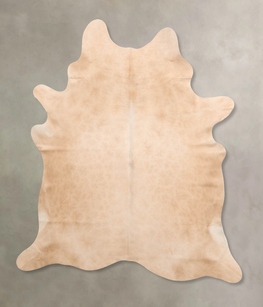 Beige X-Large Brazilian Cowhide Rug 7'1"H x 6'1"W #B6713 by Hudson Hides