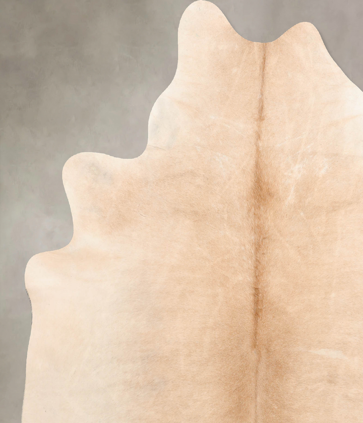 Grey with Beige X-Large Brazilian Cowhide Rug 7'0"H x 6'2"W #B6719 by Hudson Hides