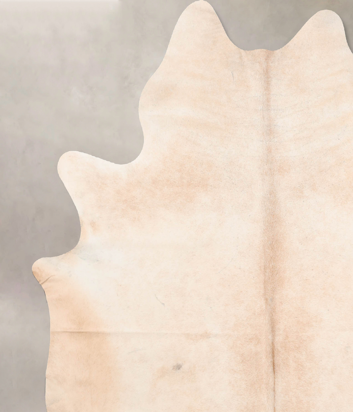 Beige X-Large Brazilian Cowhide Rug 7'4"H x 6'1"W #B6726 by Hudson Hides