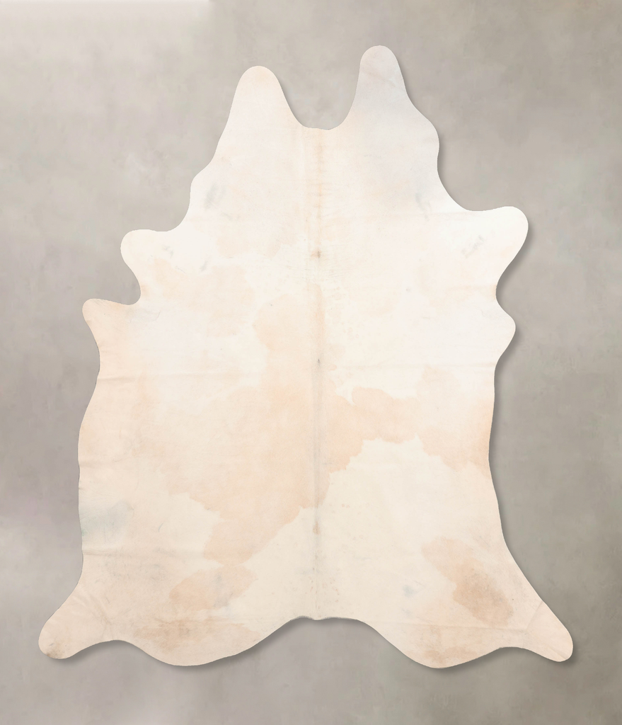 Beige and White XX-Large Brazilian Cowhide Rug 8'6"H x 6'11"W #B6760 by Hudson Hides