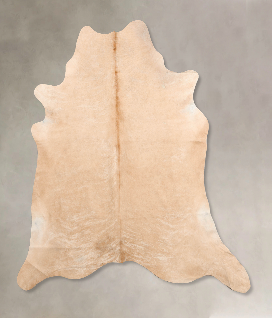 Beige XX-Large Brazilian Cowhide Rug 8'6"H x 7'7"W #B6770 by Hudson Hides