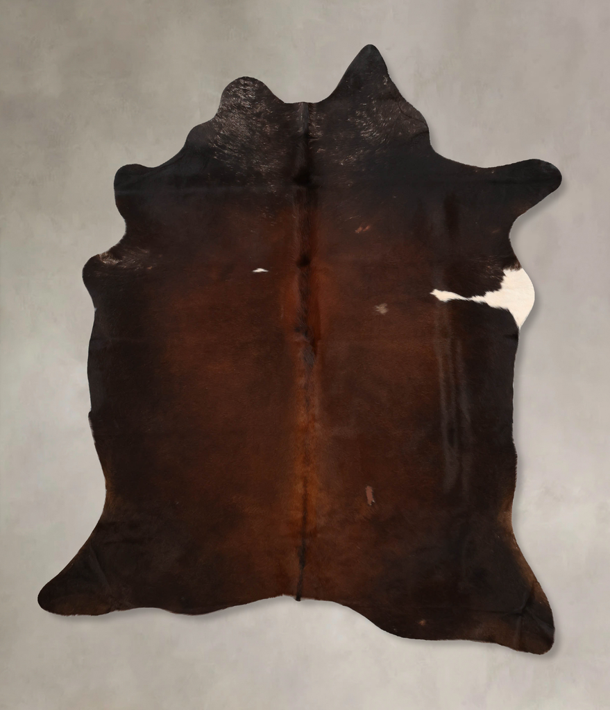 Chocolate Large Brazilian Cowhide Rug 6'10"H x 5'6"W #B6852 by Hudson Hides