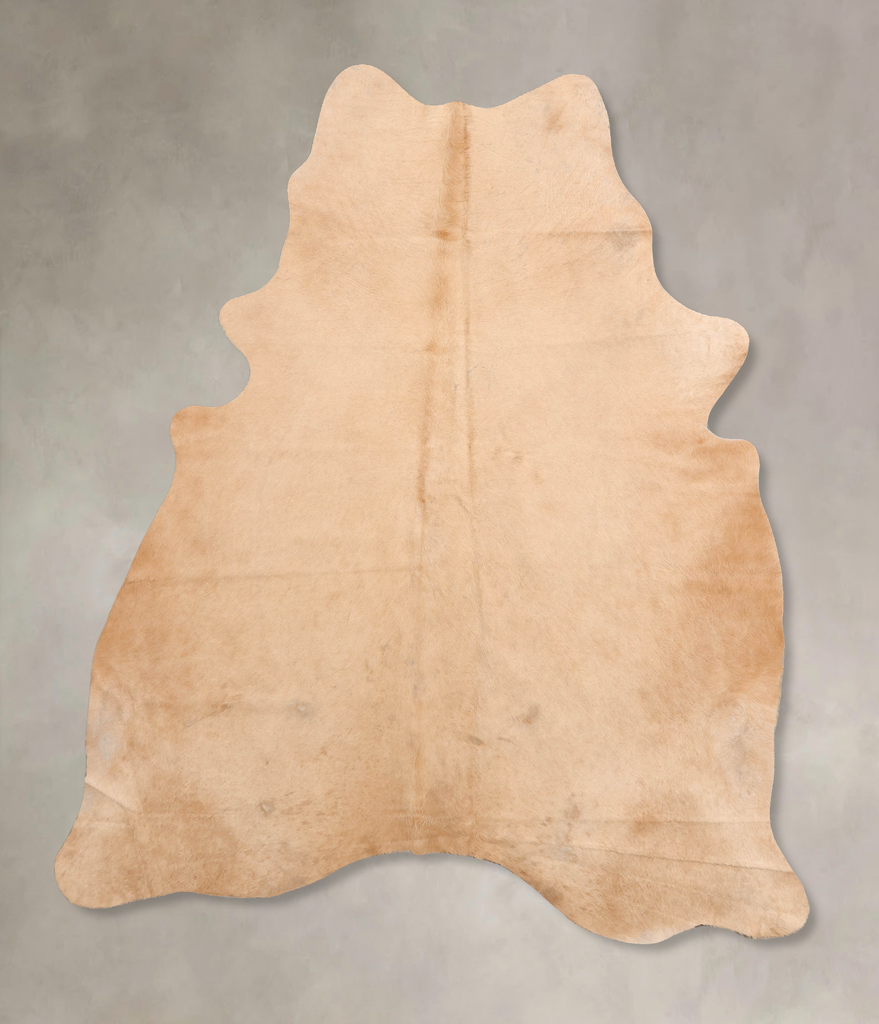 Beige X-Large Brazilian Cowhide Rug 7'3"H x 6'0"W #B6867 by Hudson Hides