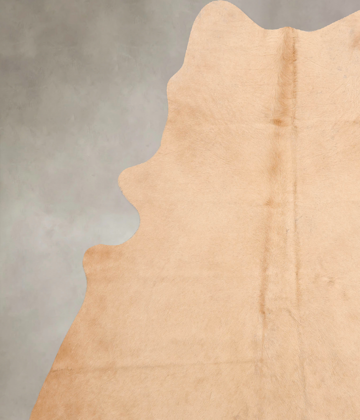 Beige X-Large Brazilian Cowhide Rug 7'3"H x 6'0"W #B6867 by Hudson Hides