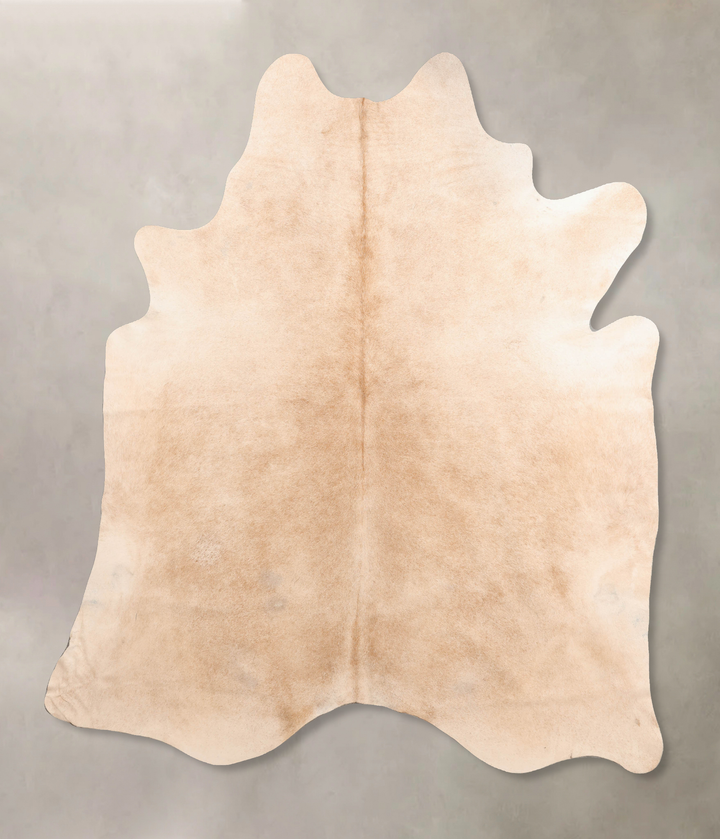 Beige XX-Large Brazilian Cowhide Rug 7'11"H x 6'11"W #B6880 by Hudson Hides
