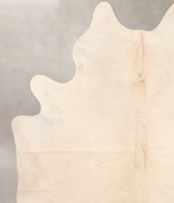 Ivory with Beige X-Large Brazilian Cowhide Rug 7'7"H x 5'10"W #B6883 by Hudson Hides