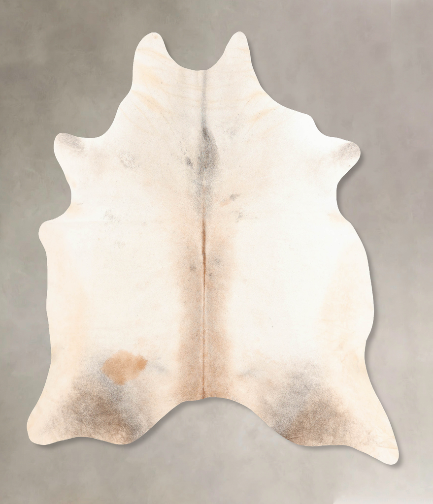 Grey with Beige X-Large Brazilian Cowhide Rug 7'2"H x 6'5"W #B6900 by Hudson Hides