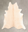 Ivory with Beige X-Large Brazilian Cowhide Rug 7'5"H x 6'7"W #B6903 by Hudson Hides