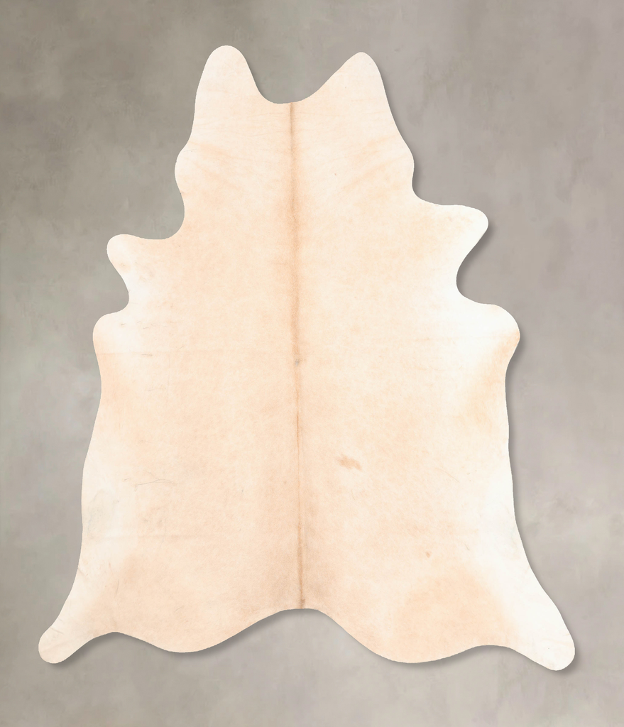 Ivory with Beige X-Large Brazilian Cowhide Rug 7'5"H x 6'7"W #B6903 by Hudson Hides