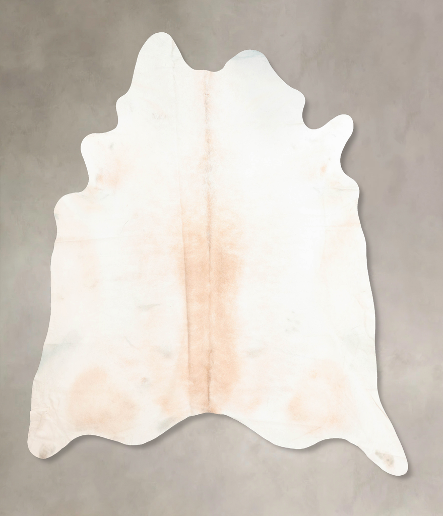 Ivory with Beige XX-Large Brazilian Cowhide Rug 8'9"H x 7'7"W #B6911 by Hudson Hides