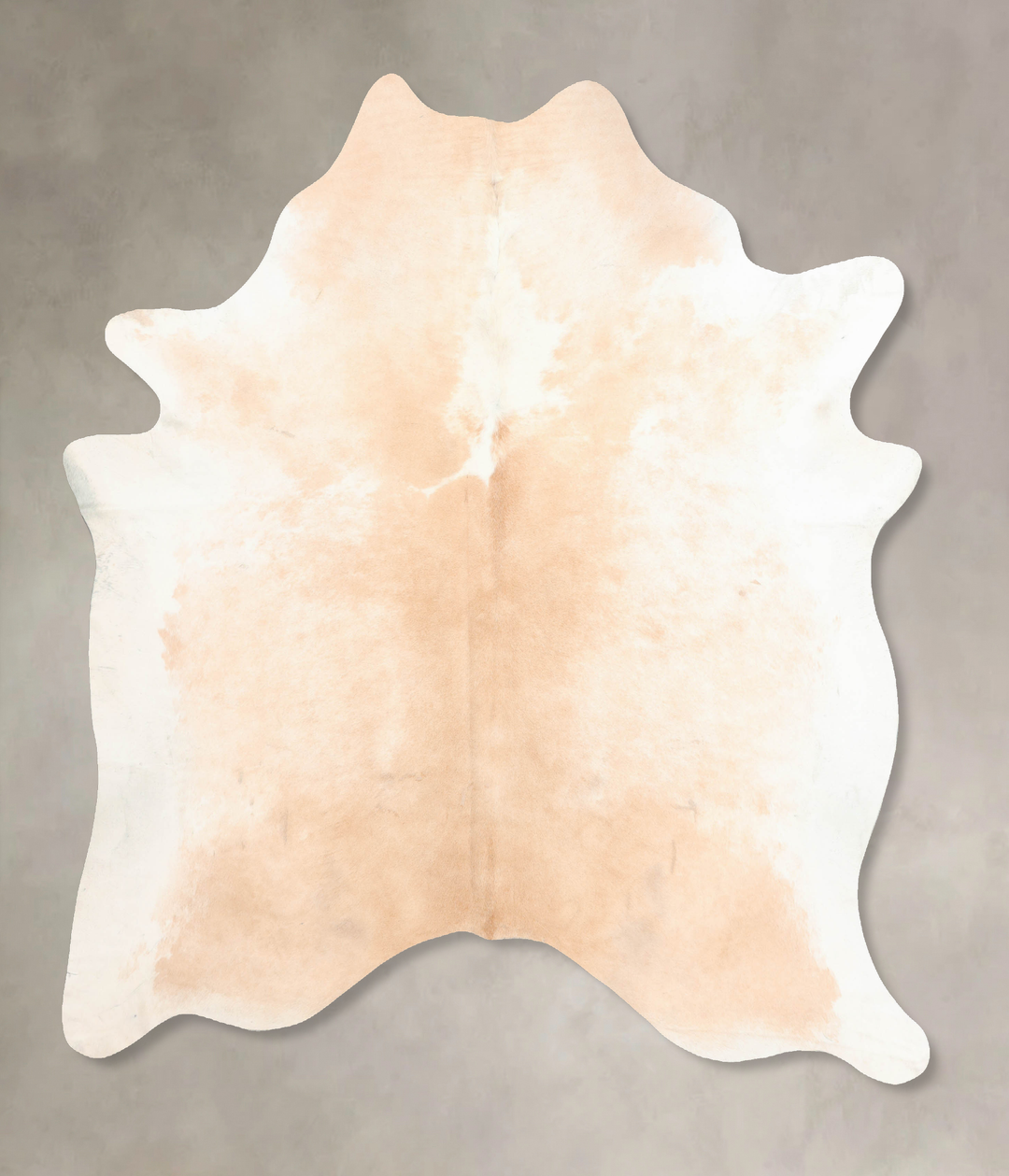 Beige and White X-Large Brazilian Cowhide Rug 7'6"H x 6'7"W #B6975 by 
