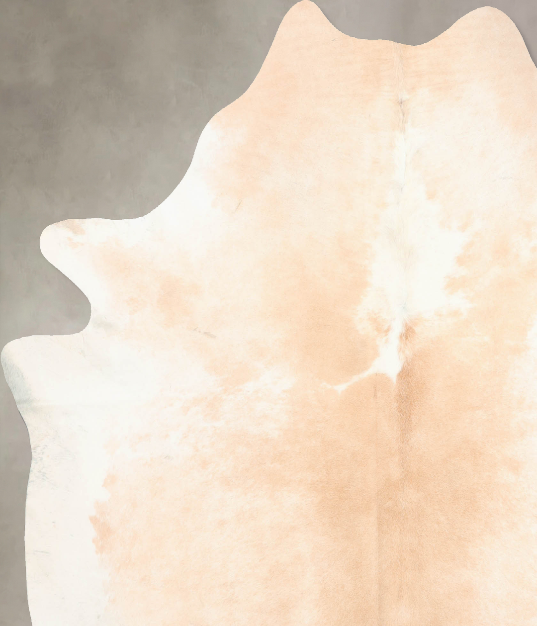 Beige and White X-Large Brazilian Cowhide Rug 7'6"H x 6'7"W #B6975 by 