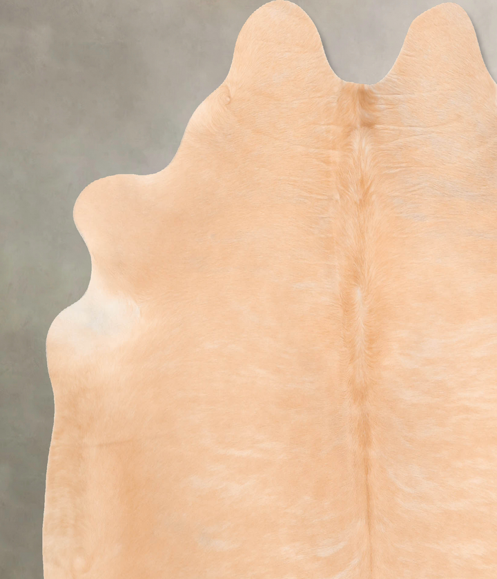 Beige X-Large Brazilian Cowhide Rug 6'3"H x 6'5"W #B6992 by Hudson Hides