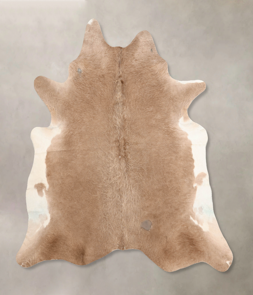 Champagne X-Large Brazilian Cowhide Rug 6'10"H x 6'4"W #B6998 by Hudson Hides