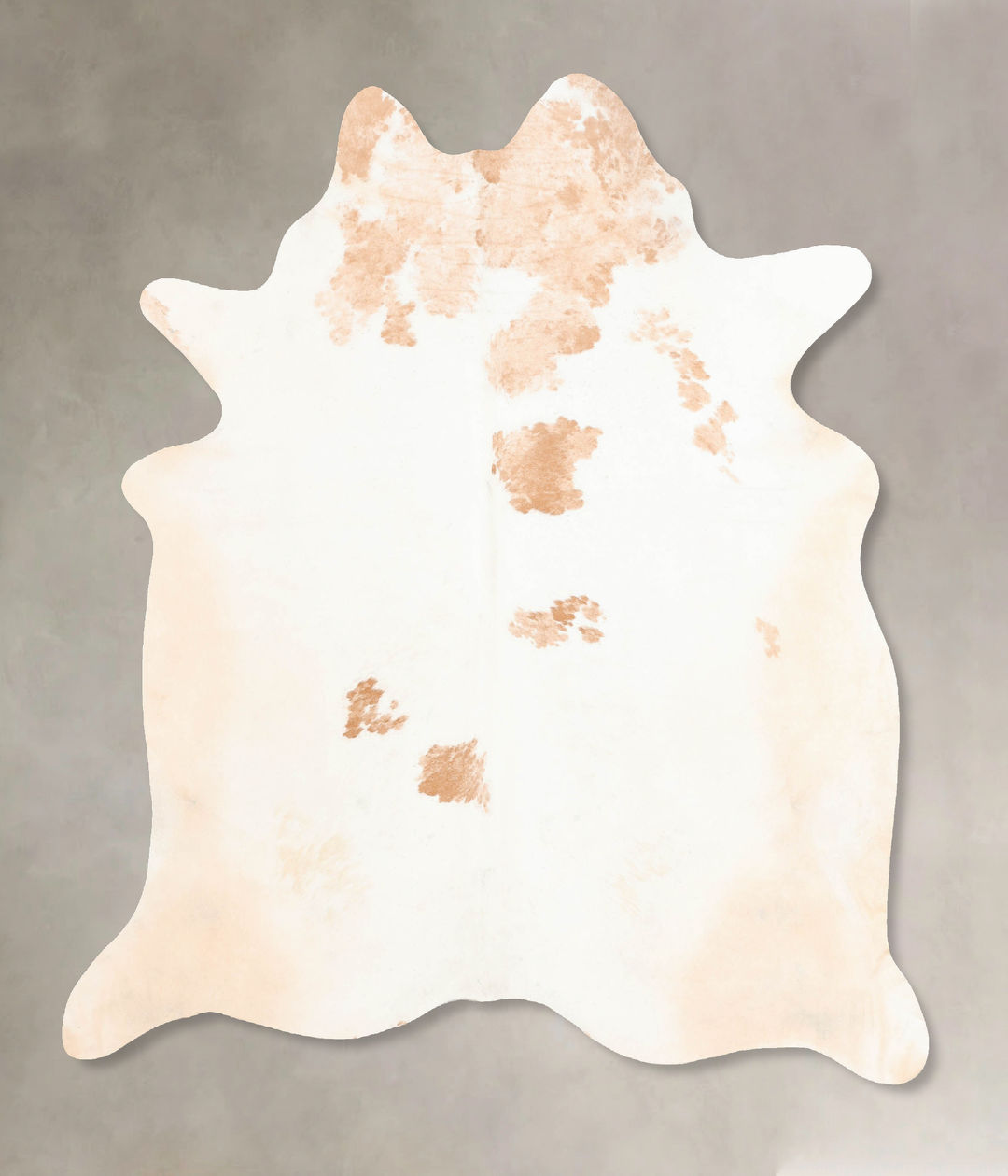 Beige and White X-Large Brazilian Cowhide Rug 6'9"H x 6'2"W #B7006 by 