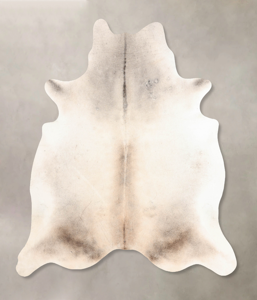 Grey with Beige X-Large Brazilian Cowhide Rug 7'6"H x 6'6"W #B7022 by Hudson Hides