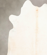 Ivory with Beige XX-Large Brazilian Cowhide Rug 7'11"H x 7'1"W #B7046 by Hudson Hides