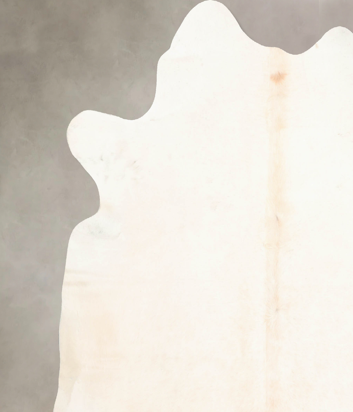 Ivory with Beige XX-Large Brazilian Cowhide Rug 7'11"H x 7'1"W #B7046 by Hudson Hides