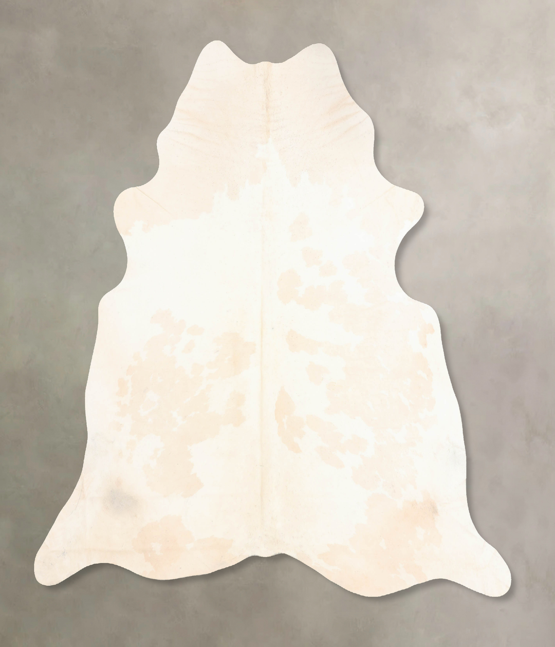 Beige and White X-Large Brazilian Cowhide Rug 7'4"H x 6'9"W #B7052 by 