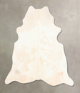 Beige and White X-Large Brazilian Cowhide Rug 7'4"H x 6'9"W #B7052 by Hudson Hides