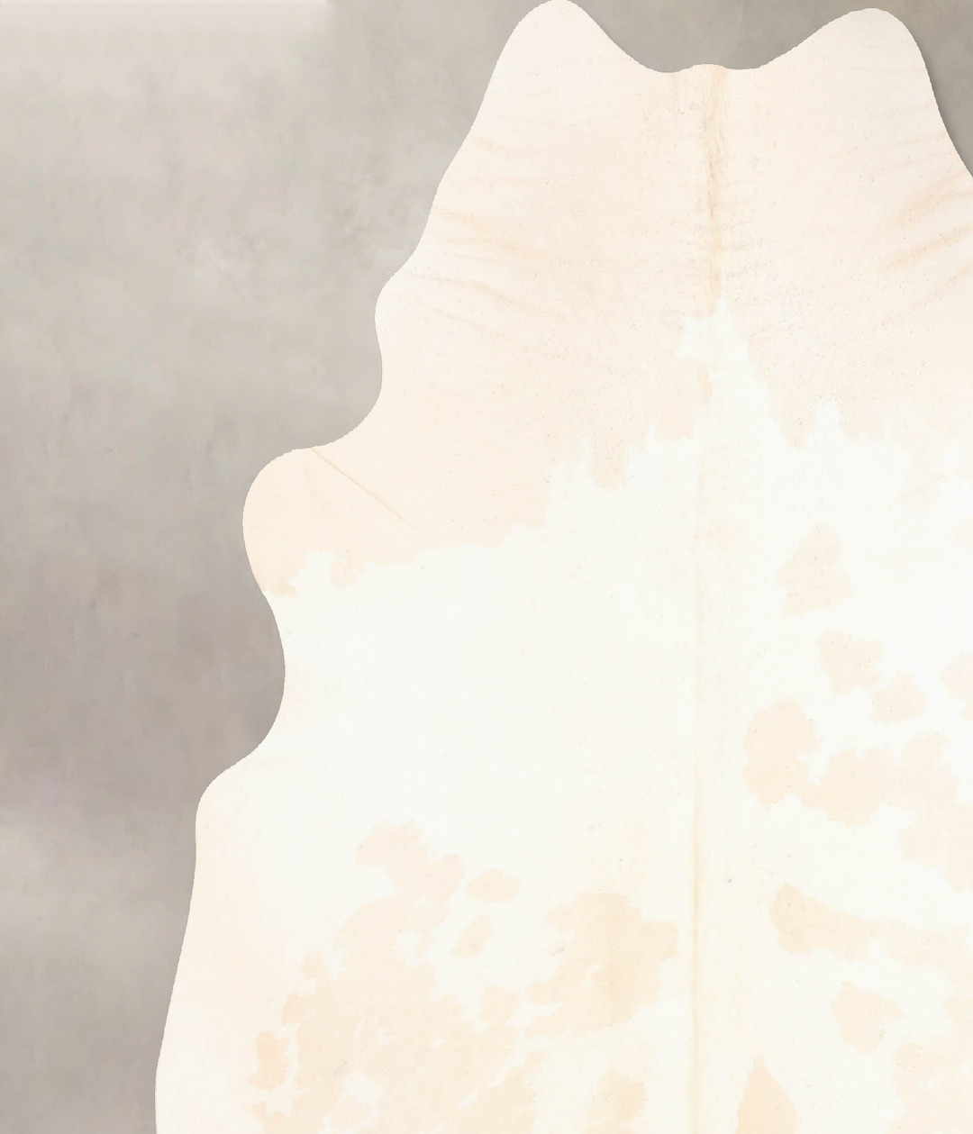 Beige and White X-Large Brazilian Cowhide Rug 7'4"H x 6'9"W #B7052 by 