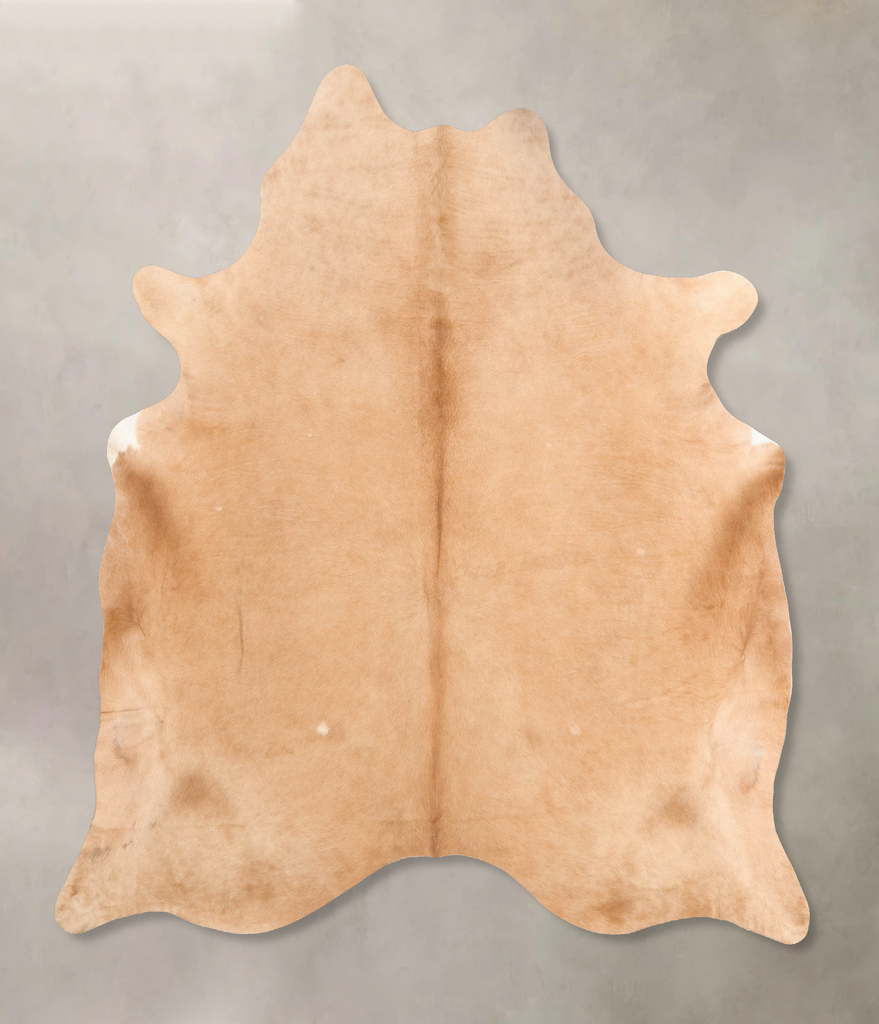 Beige XX-Large Brazilian Cowhide Rug 8'0"H x 6'8"W #B7057 by Hudson Hides