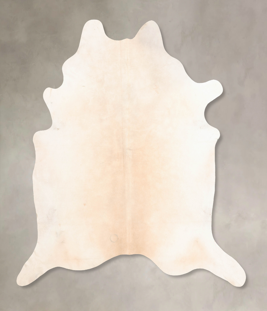 Ivory with Beige XX-Large Brazilian Cowhide Rug 8'3"H x 7'8"W #B7066 by Hudson Hides