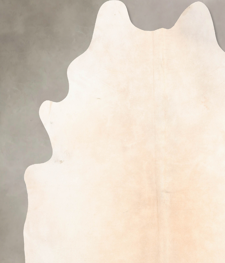 Ivory with Beige XX-Large Brazilian Cowhide Rug 8'3"H x 7'8"W #B7066 by Hudson Hides