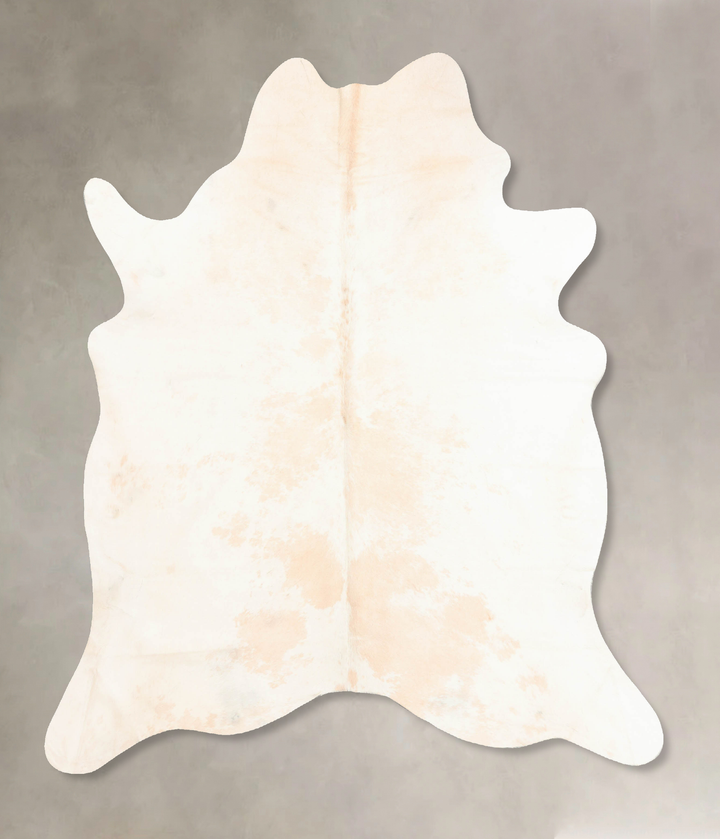 Beige and White X-Large Brazilian Cowhide Rug 6'10"H x 6'0"W #B7118 by Hudson Hides