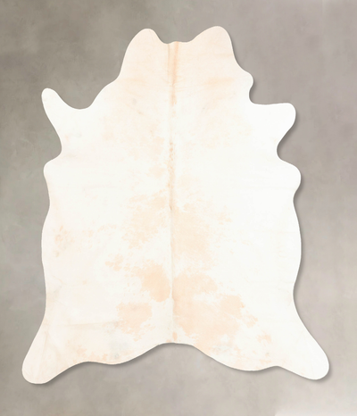 Beige and White Cowhide Rug #B7118