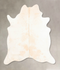 Beige and White X-Large Brazilian Cowhide Rug 6'10