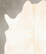 Beige and White X-Large Brazilian Cowhide Rug 6'10"H x 6'0"W #B7118 by Hudson Hides