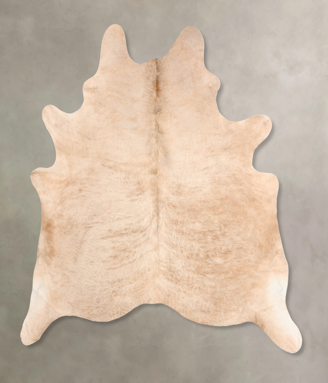 Beige X-Large Brazilian Cowhide Rug 7'2"H x 6'6"W #B7150 by Hudson Hid