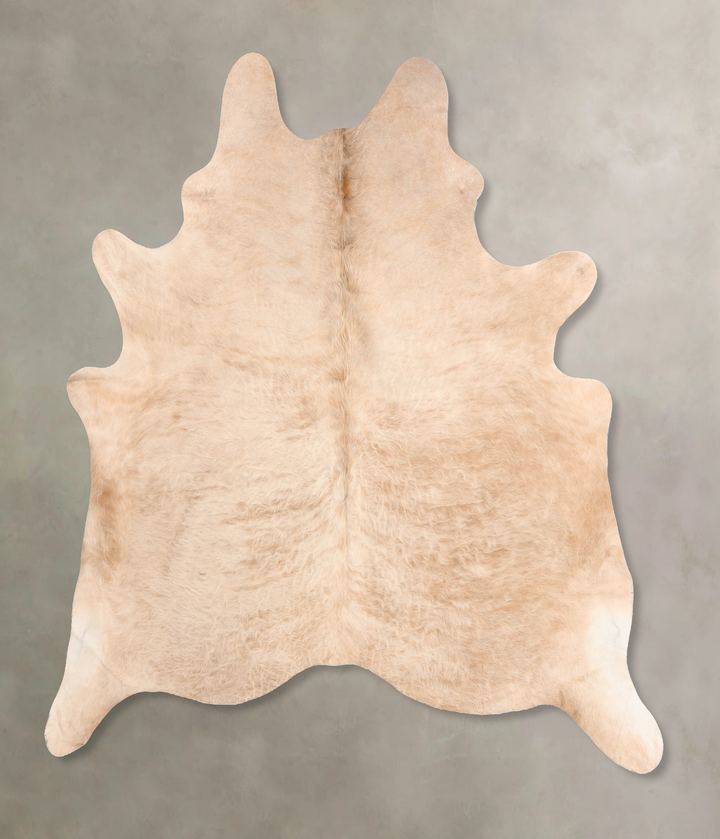 Beige X-Large Brazilian Cowhide Rug 7'2"H x 6'6"W #B7150 by Hudson Hides