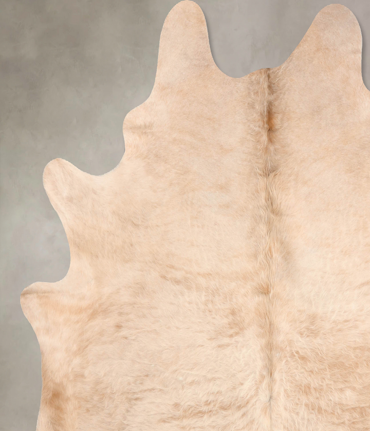 Beige X-Large Brazilian Cowhide Rug 7'2"H x 6'6"W #B7150 by Hudson Hides