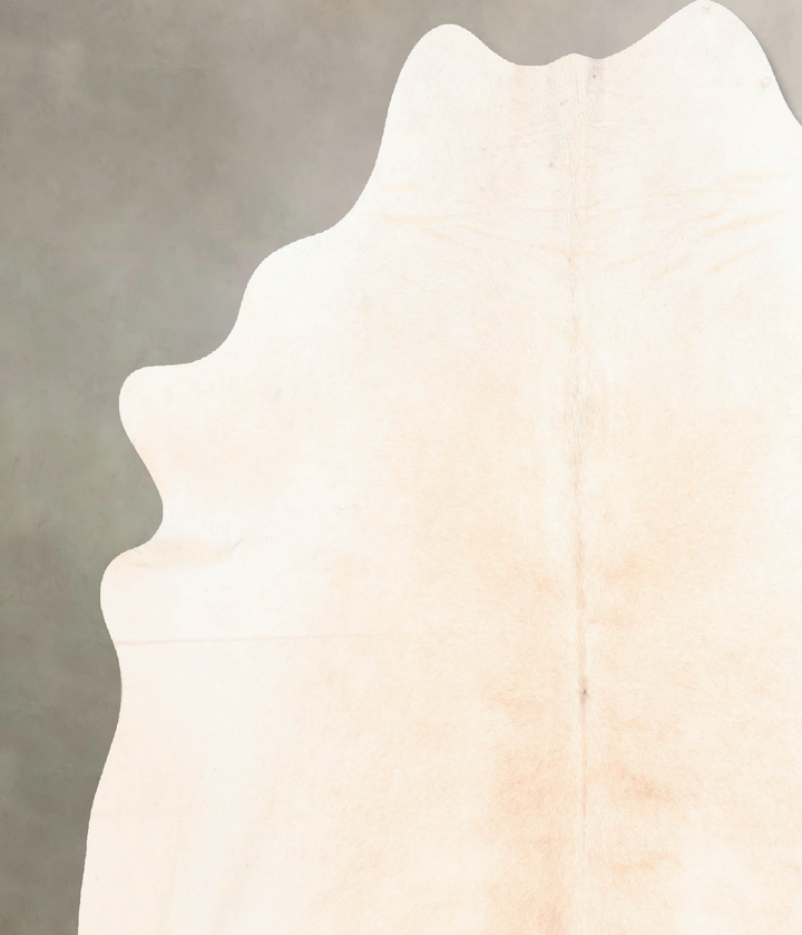 Ivory with Beige X-Large Brazilian Cowhide Rug 7'0"H x 5'11"W #B7299 by Hudson Hides