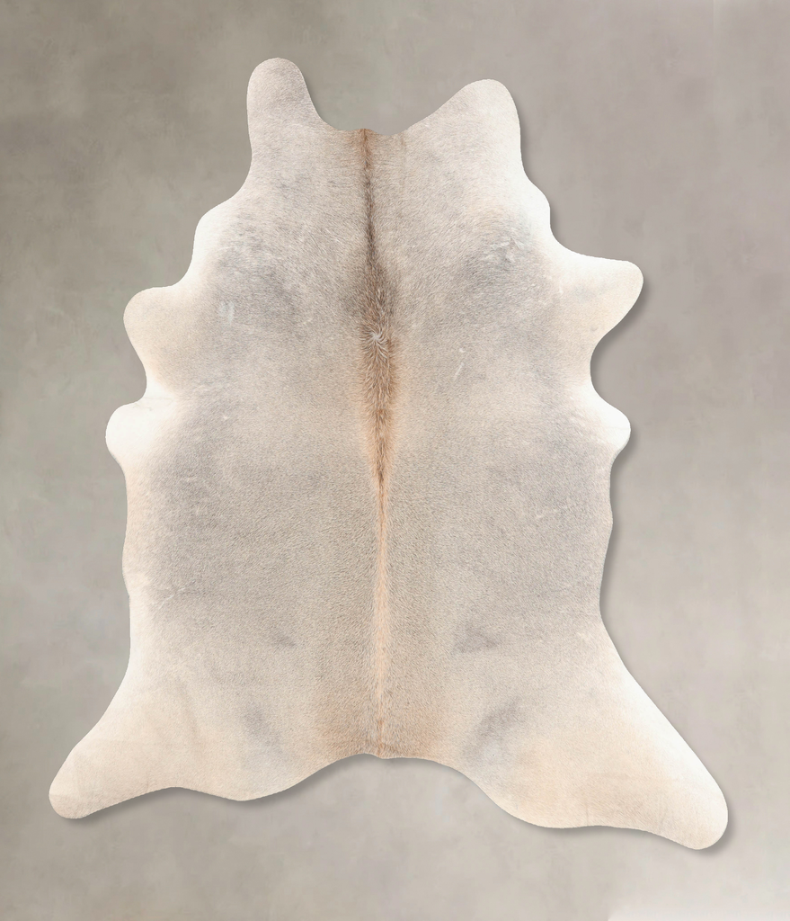 Grey with Beige X-Large Brazilian Cowhide Rug 7'10"H x 6'1"W #B7327 by Hudson Hides