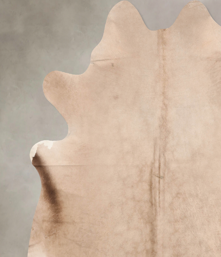 Champagne X-Large Brazilian Cowhide Rug 7'0"H x 6'3"W #B7435 by Hudson Hides