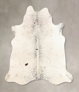 Salt and Pepper Black X-Large Brazilian Cowhide Rug 6'6"H x 6'4"W #B7517 by Hudson Hides