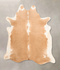 Beige and White X-Large Brazilian Cowhide Rug 6'9