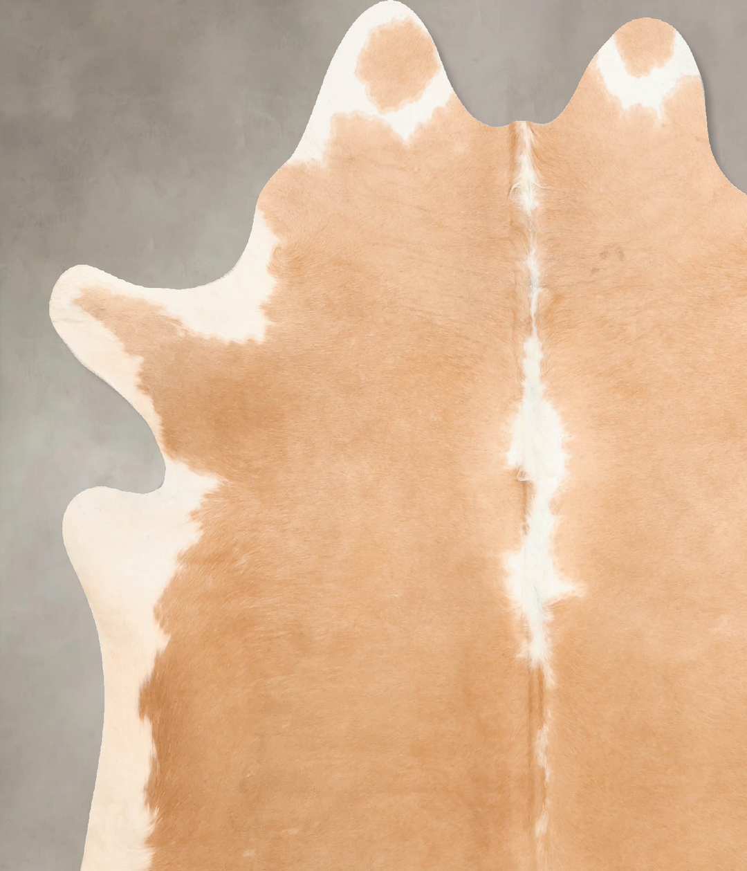 Beige and White X-Large Brazilian Cowhide Rug 6'9"H x 6'1"W #B7535 by 