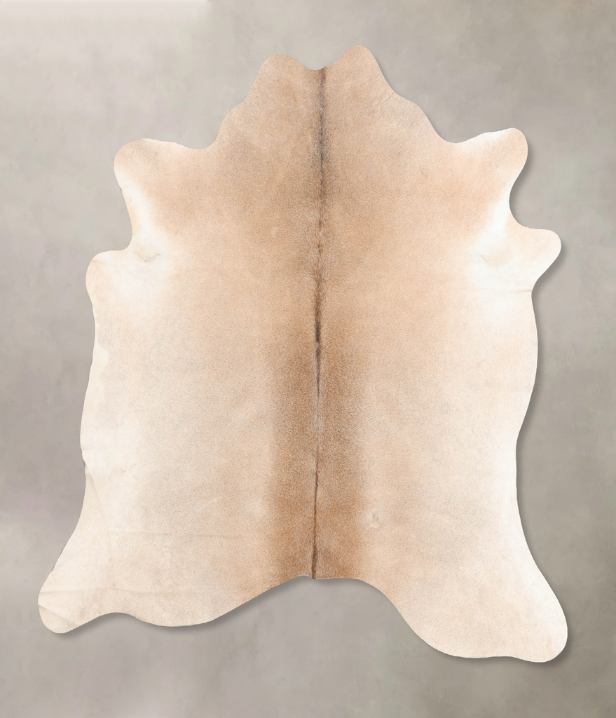 Grey with Beige X-Large Brazilian Cowhide Rug 6'7"H x 6'9"W #B7604 by Hudson Hides