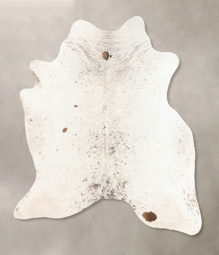 Salt and Pepper Brown X-Large Brazilian Cowhide Rug 7'1"H x 6'1"W #B7608 by Hudson Hides