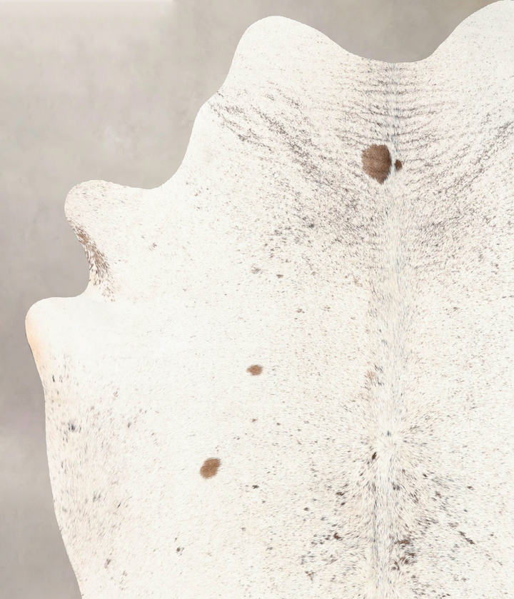 Salt and Pepper Brown X-Large Brazilian Cowhide Rug 7'1"H x 6'1"W #B7608 by Hudson Hides