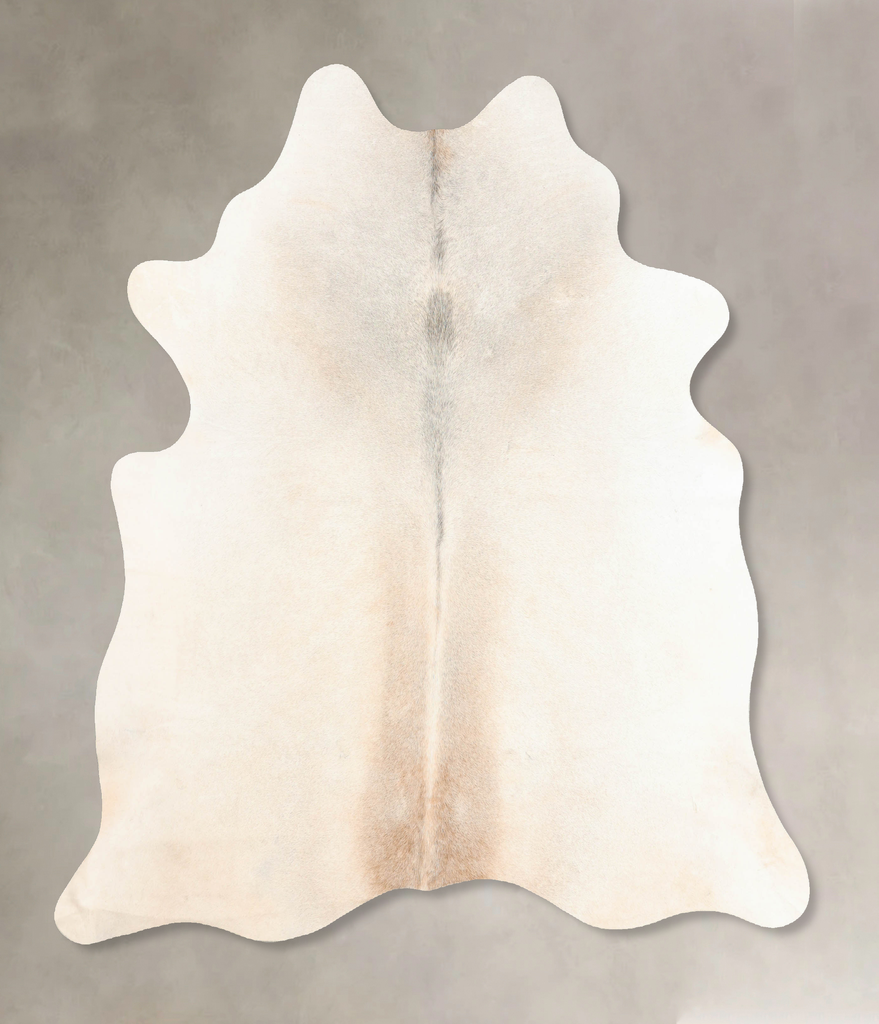 Grey with Beige X-Large Brazilian Cowhide Rug 6'10"H x 6'3"W #B7612 by Hudson Hides